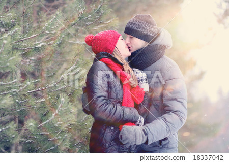 young love winter nature young love winter nature 18337042