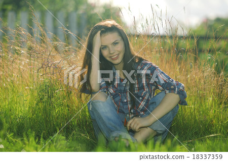 brunette in a rustic style brunette in a rustic style 18337359