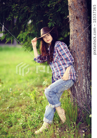 brunette in a rustic style 18337365
