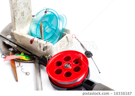 closeup ice fishing tackles 18338187
