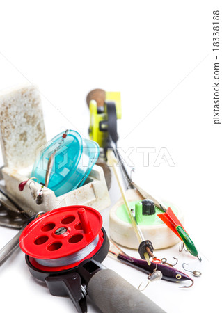 closeup ice fishing tackles 18338188