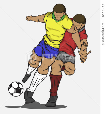 Vector illustration Soccer player kicking the ball 18338237