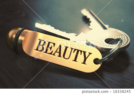 Beauty - Bunch of Keys with Text on Golden 18338245