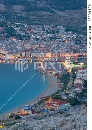Night view, Pag, Croatia Night view, Pag, Croatia 18339306