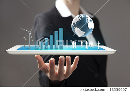 Tablet in hands 18339607