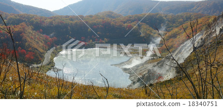Noboribetsu在Oyunuma秋天 18340751