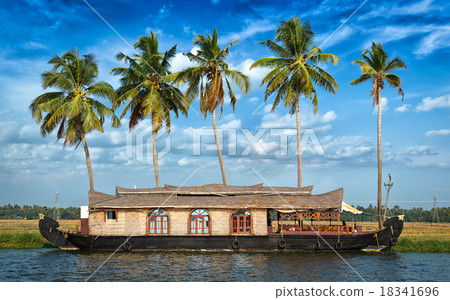 Houseboat on Kerala backwaters, India Houseboat on Kerala backwaters, India 18341696