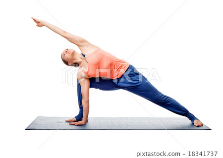 Young fit woman doing Ashtanga Vinyasa Yoga asana Young fit woman doing Ashtanga Vinyasa Yoga asana 18341737