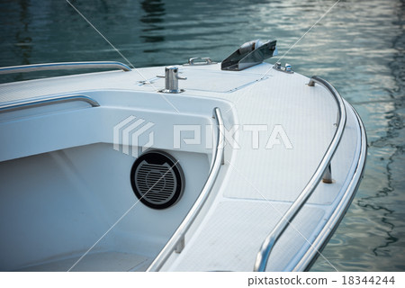 Detail of a small motor boat 18344244