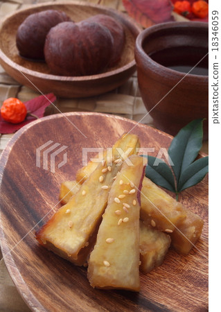 甘藷和栗子甜點 18346059