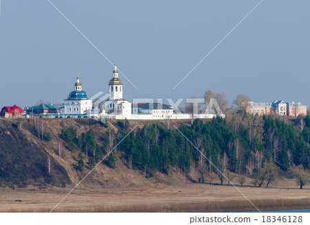 Silhouette of Kostroma Ipatievsky monastery.Russia Silhouette of Kostroma Ipatievsky monastery.Russia 18346128