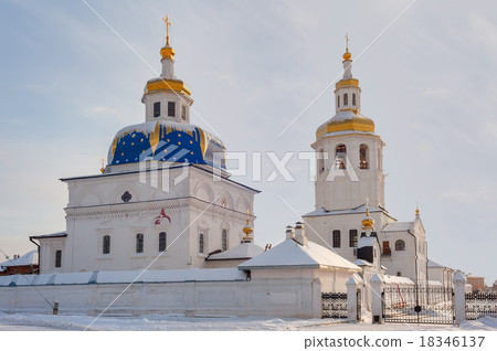 Silhouette of Kostroma Ipatievsky monastery.Russia 18346137