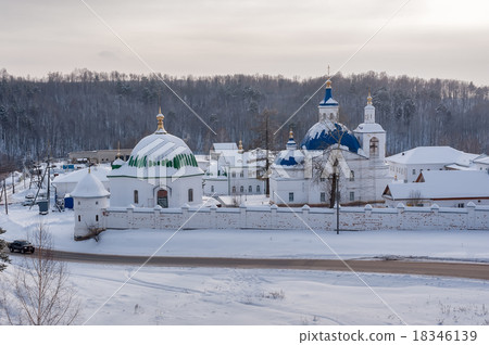 Silhouette of Kostroma Ipatievsky monastery.Russia 18346139