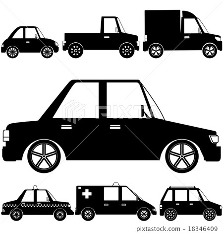 Silhouette vehicle symbol Silhouette vehicle symbol 18346409