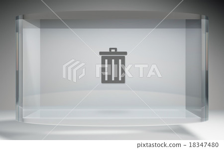 futuristic crystal display trash delete 18347480