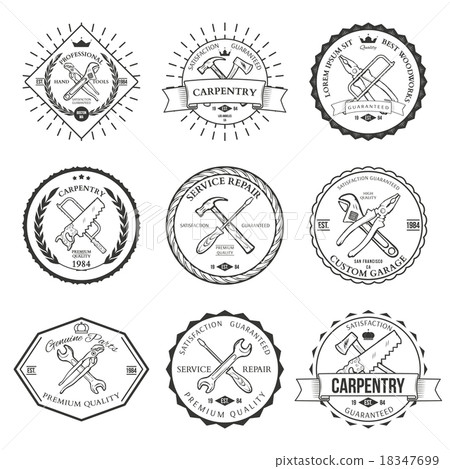 Set of vintage carpentry hand tools repair service Set of vintage carpentry hand tools repair service 18347699