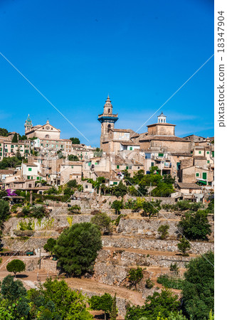 Beautiful view of the small town Valldemossa 18347904