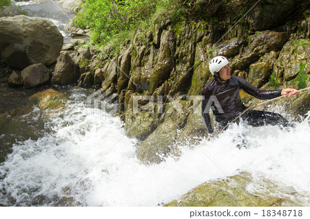 Canyoning Waterfall Descent Canyoning Waterfall Descent 18348718