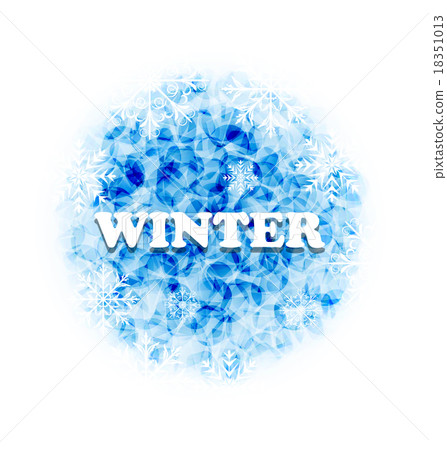 Abstract Winter Background with Set Snowflakes Abstract Winter Background with Set Snowflakes 18351013