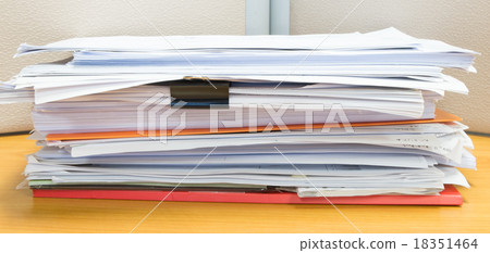 pile of documents on the office desk pile of documents on the office desk 18351464