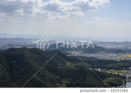 Harima Alps and Townscape From High Mountain Mountain (Hyogo Prefecture Kakogawa City, Takasago City) Harima Alps and Townscape From High Mountain Mountain (Hyogo Prefecture Kakogawa City, Takasago City) 18351560