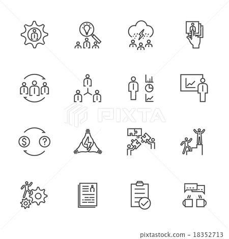 Business Icons Set, Team building concept 18352713
