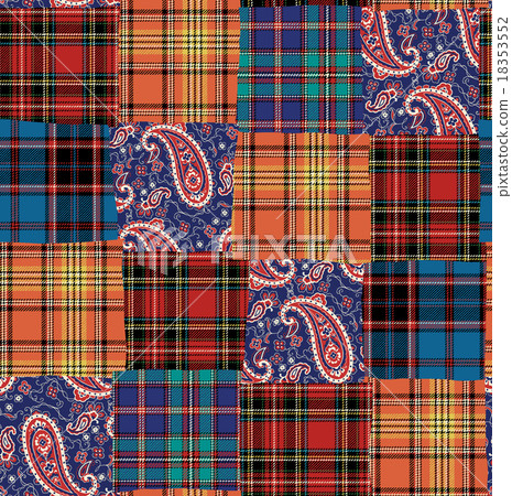 Tartan check patchwork - Stock Illustration [18353552] - PIXTA