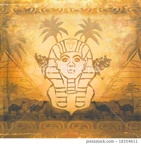 abstract grunge frame - Great Sphinx of Giza abstract grunge frame - Great Sphinx of Giza 18354611