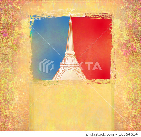 Eiffel tower - vintage abstract card Eiffel tower - vintage abstract card 18354614