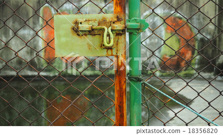 Colorful locked gate Colorful locked gate 18356820