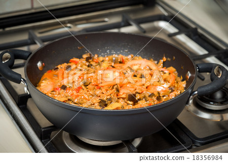 ratatouille fryed on stove ratatouille fryed on stove 18356984