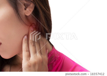 Sore throat woman Sore throat woman 18357412