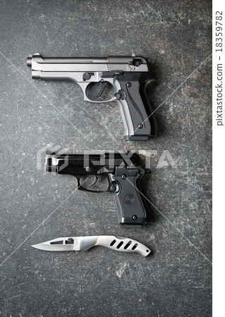 handguns and offensive knife handguns and offensive knife 18359782