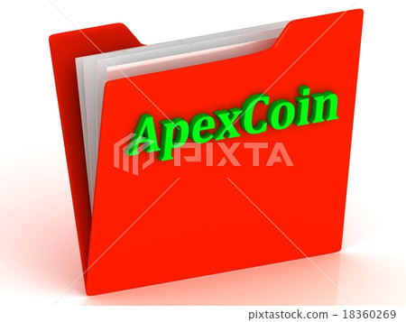 ApexCoin- bright green letters on a gold folder ApexCoin- bright green letters on a gold folder 18360269