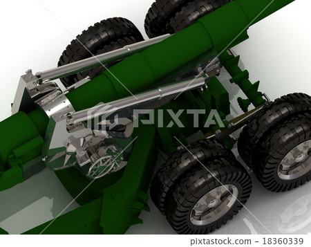 Battle howitzer Isolated 18360339