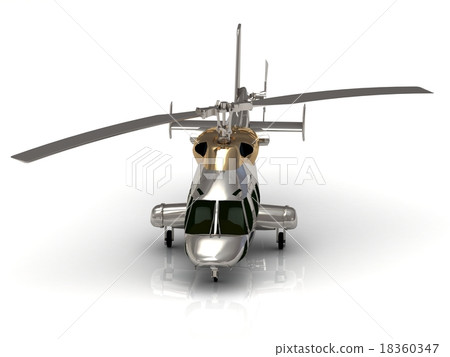 Front view of Silver helicopter 18360347