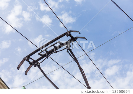 trolley trolleybus electricity cable lines trolley trolleybus electricity cable lines 18360694