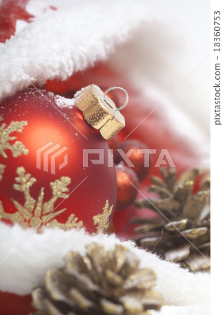 Christmas ball with red bow Christmas ball with red bow 18360753