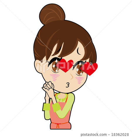 Young housewife whose eyes are hearts 18362028