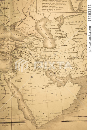 Antique world map Middle East 18363351