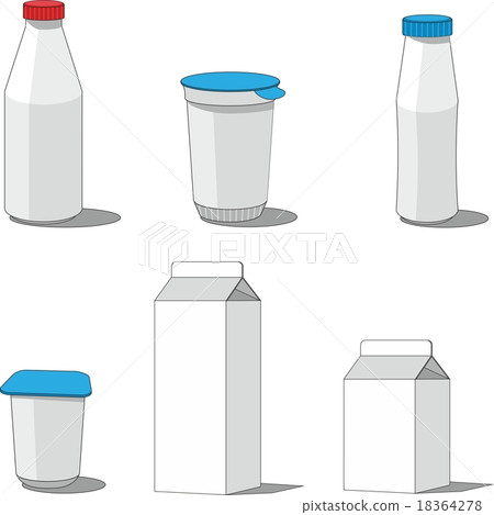 Milk packaging set 001 Milk packaging set 001 18364278