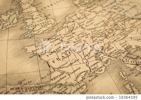 Antique world map France 18364395