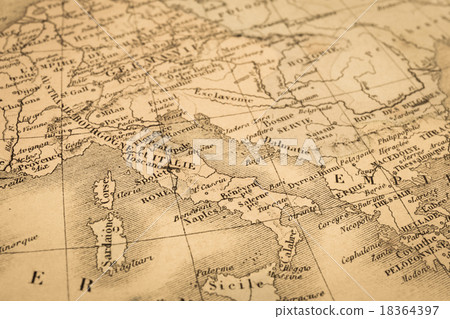 Antique world map Italy 18364397