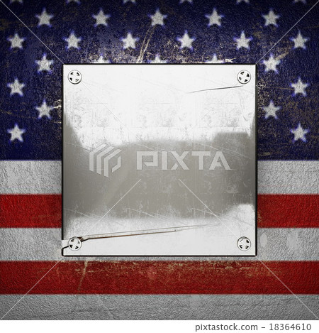 silver background painted to US flag silver background painted to US flag 18364610