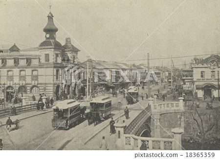 Antique photo "The Ginza in Meiji Era" Antique photo "The Ginza in Meiji Era" 18365359
