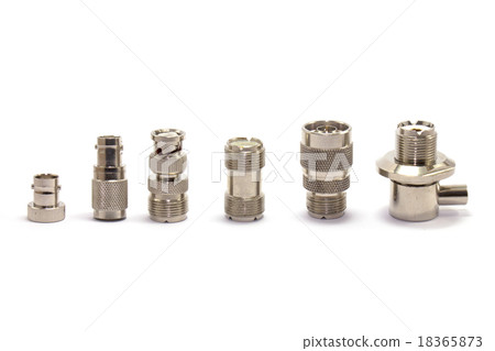 Radio connector on white isolate background Radio connector on white isolate background 18365873