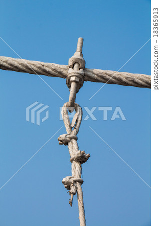 The wire metal rope bridge The wire metal rope bridge 18365913