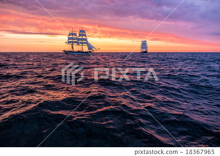 Sailing ships on the Baltic Sea 18367965