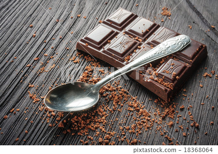Closeup of dark chocolate Closeup of dark chocolate 18368064