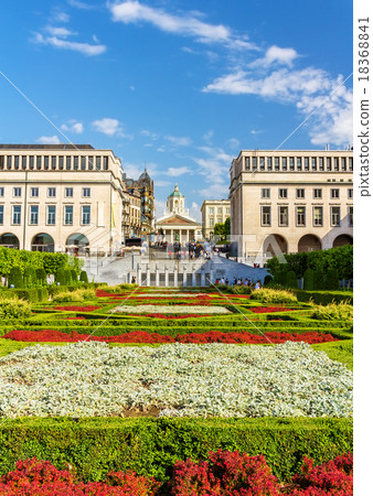 Flowerbed on Mont des Arts in Brussels - Belgium 18368841